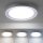 LED Deckenleuchte blendarm IP44 28 W B:45 cm in Chrom