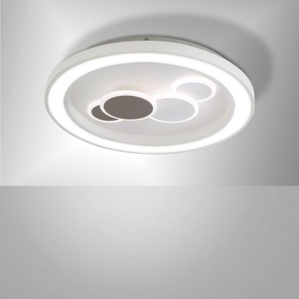 LED Deckenleuchte rund Weiß Schwarz Serienschalter 55 W