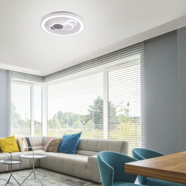 LED Deckenleuchte rund Weiß Schwarz Serienschalter 55 W