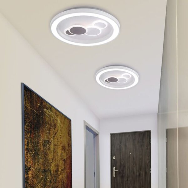 LED Deckenleuchte rund Weiß Schwarz Serienschalter 55 W