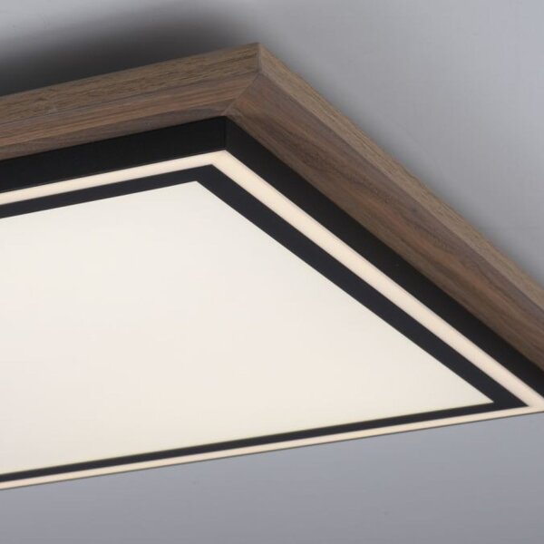 Blendarme LED Deckenleuchte dimmbar Holz B:53,4 cm 44 W