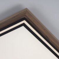 Blendarme LED Deckenleuchte dimmbar Holz B:53,4 cm 44 W