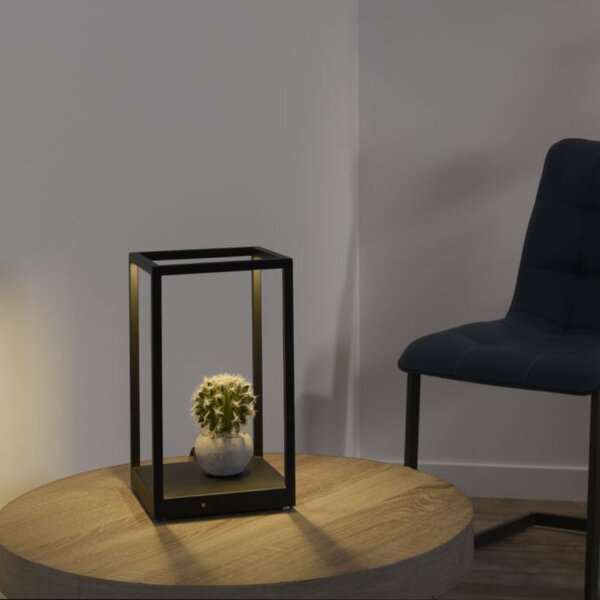 Schwarze LED Tischlampe dimmbar Touch 26 cm 4 W Memory