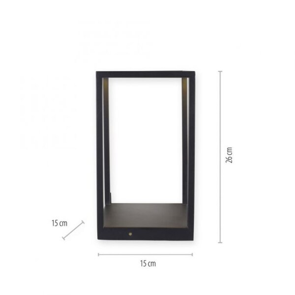 Schwarze LED Tischlampe dimmbar Touch 26 cm 4 W Memory