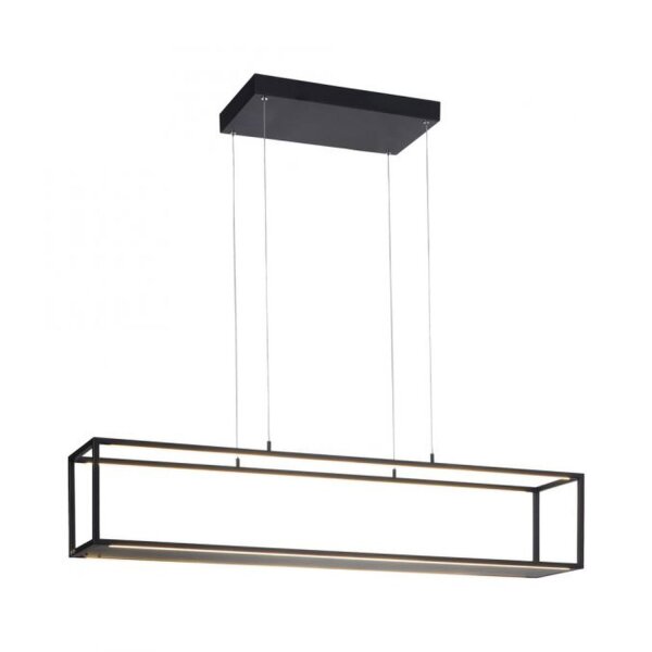 Schwarze LED Hängelampe dimmbar Touch 105 cm Memory