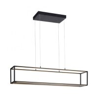 Schwarze LED Hängelampe dimmbar Touch 105 cm Memory
