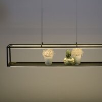Schwarze LED Hängelampe dimmbar Touch 105 cm Memory
