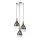 Stilvolle Pendelleuchte Glas Chrom Anthrazit E27 3-flmg