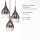Stilvolle Pendelleuchte Glas Chrom Anthrazit E27 3-flmg