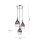 Stilvolle Pendelleuchte Glas Chrom Anthrazit E27 3-flmg