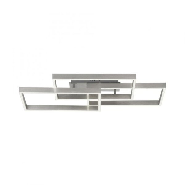 LED Deckenlampe Silber Fernbedienung 82 cm 45 W dimmbar