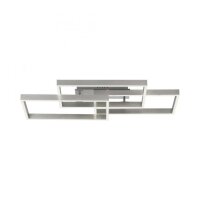 LED Deckenlampe Silber Fernbedienung 82 cm 45 W dimmbar