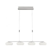 LED Hängelampe Glas in Stahl 108 cm 38 W Fernbedienung