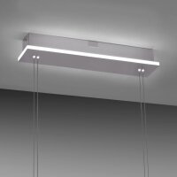 LED Hängelampe Glas in Stahl 108 cm 38 W Fernbedienung