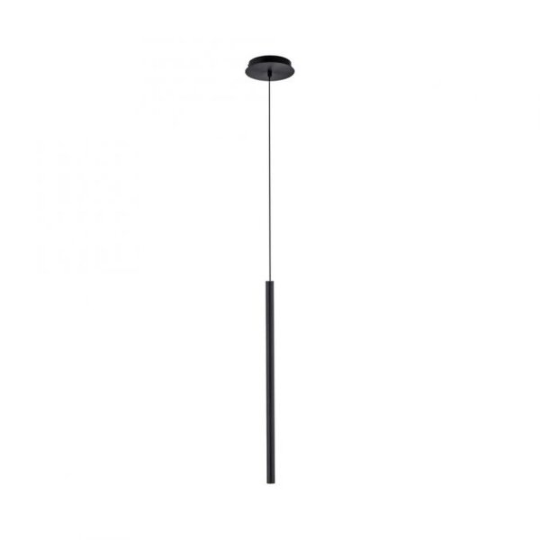 LED Pendelleuchte Schwarz Metall Ø2,5 cm rund dimmbar