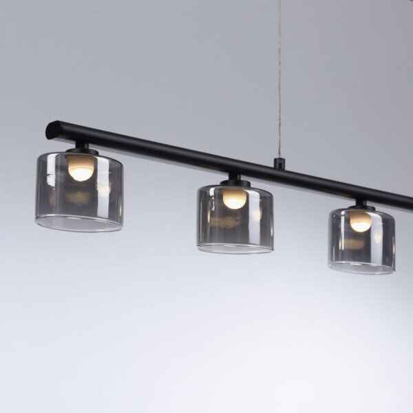 LED Pendelleuchte Rauchglas blendarm 80 cm lang 20 W
