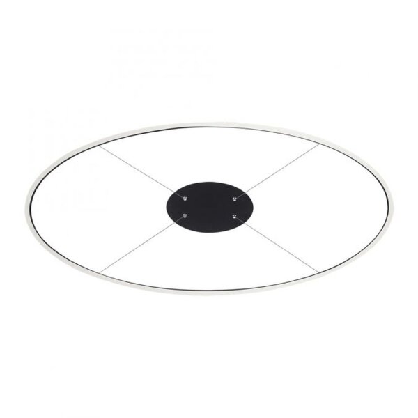 LED Pendelleuchte Anthrazit oval 3000 K 118 cm dimmbar