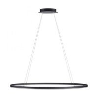 LED Pendelleuchte Anthrazit oval 3000 K 118 cm dimmbar
