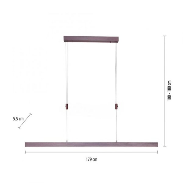 Dimmbare LED Pendelleuchte Touch 4680 lm Sepiabraun