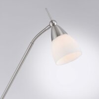 Verstellbare Stehleuchte in Silber Dimmer Glas 163 cm