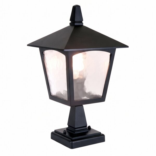 Gartenlaterne Schwarz Aluminium klein H:31,5cm