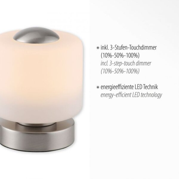 Blendarme LED Tischleuchte Touch dimmbar 15 cm 3000 K