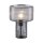 Dekorative Tischleuchte Rauchglas E27 35 cm Pilz Retro