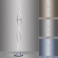 LED Stehleuchte Wellen in Stahl dimmbar 53 W 140 cm