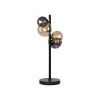 Tischlampe Rauchgrau Bernstein 48 cm G9 3000 K Glas