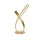 Elegante LED Tischlampe in Blattgold 38,5 cm dimmbar