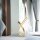 Elegante LED Tischlampe in Blattgold 38,5 cm dimmbar