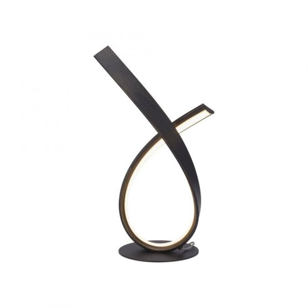Stilvolle LED Tischlampe in Rostbraun 38,5 cm dimmbar