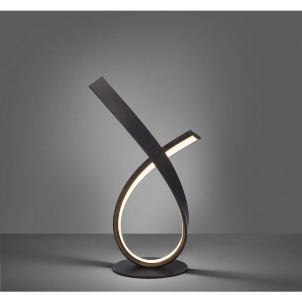 Stilvolle LED Tischlampe in Rostbraun 38,5 cm dimmbar