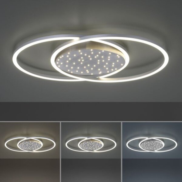 LED Deckenleuchte Sternenhimmel in Stahl 40 W dimmbar