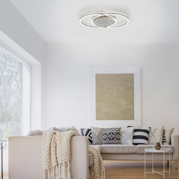 LED Deckenleuchte Sternenhimmel in Stahl 40 W dimmbar
