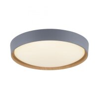LED Deckenlampe Holz Metall Grau Ø51 cm 3720 lm...