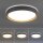 LED Deckenlampe Holz Metall Grau Ø51 cm 3720 lm dimmbar