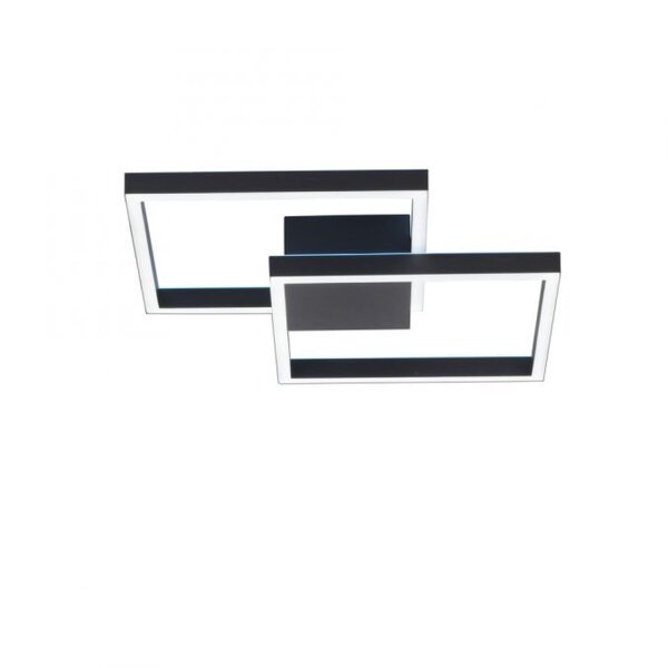 LED Deckenlampe Schwarz Metall 53,5 cm 5000 lm dimmbar