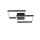 LED Deckenlampe Schwarz Metall 53,5 cm 5000 lm dimmbar