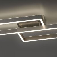 Stilvolle LED Deckenlampe Silber Fernbedienung dimmbar