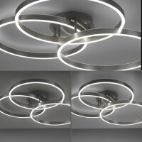 LED Deckenlampe Ringe Fernbedienung L:75 cm dimmbar