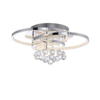 LED Deckenlampe mit Kristallanhänger in Chrom...
