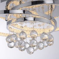 LED Deckenlampe mit Kristallanhänger in Chrom...