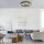 LED Deckenlampe rund Holz Schwarz Serienschalter 3000 K