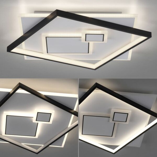 LED Deckenlampe Weiß Schwarz warmweiß 3000 K 4900 lm
