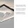 LED Deckenlampe Weiß Schwarz warmweiß 3000 K 4900 lm