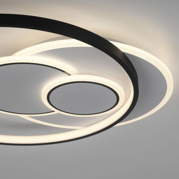 LED Deckenlampe Ringe Weiß Schwarz warmweiß 3000 K 27 W