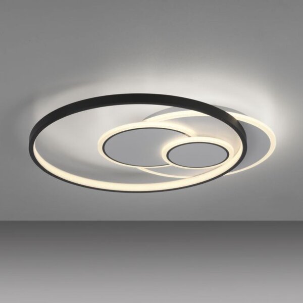 LED Deckenlampe Ringe Weiß Schwarz warmweiß 3000 K 27 W