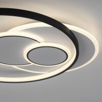 LED Deckenlampe Ringe Weiß Schwarz warmweiß...