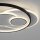 LED Deckenlampe Ringe Weiß Schwarz warmweiß 3000 K 27 W